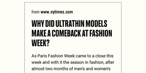 Why Did Ultrathin Models Make a Comeback at。